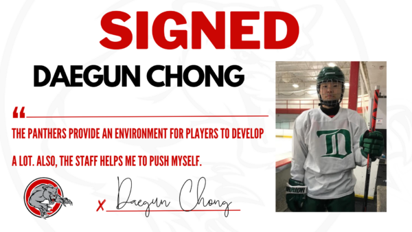 Delta Hockey Academy U17 forward Daegun Chong signs with the Panthers