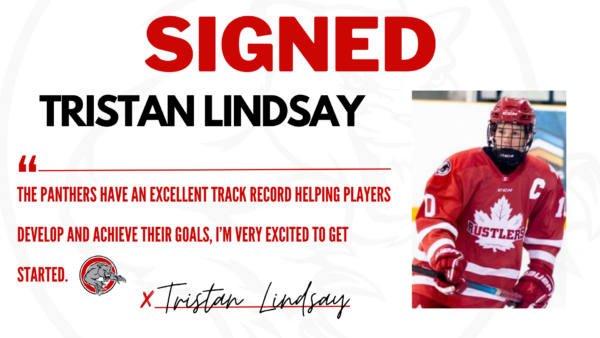 Ridge Meadows Minor Hockey U18 forward Tristan Lindsay signs with the Panthers