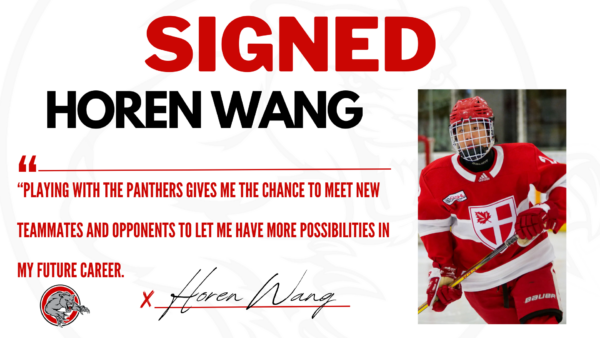 St. George’s School U17 Prep defender Horen Wang signs with the Panthers